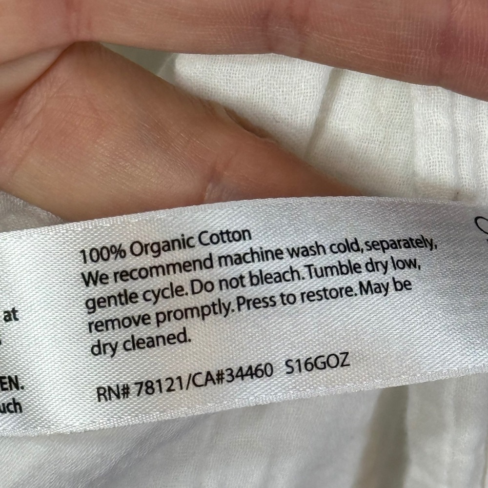 Good Eileen Fisher Kimono Cardigan Women XL White Organic Cotton Gauze - Picture 7 of 10